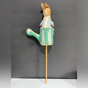 Vtg 1984 Beatrix Potter Peter Rabbit Pop Up Stick Puppet Toy Doll Watering Can